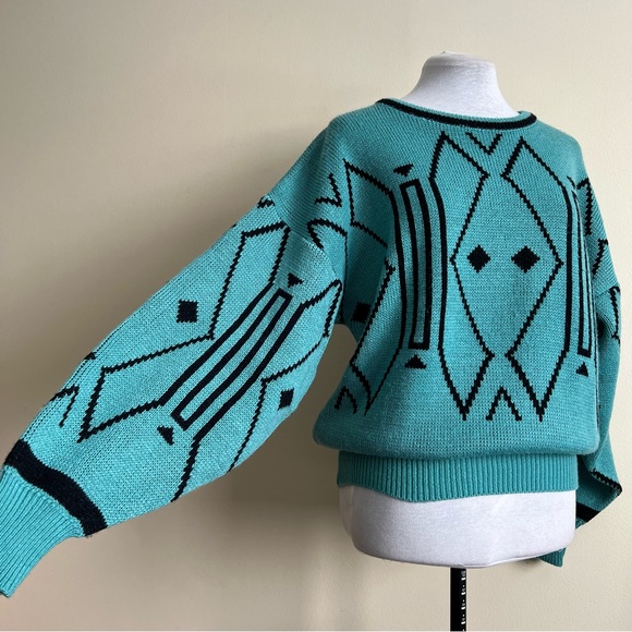 vintage 80s balloon sleeve sweater - Picture 7 of 10